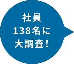 社員138名に大調査！